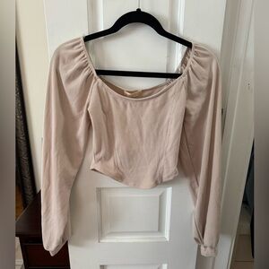 Altard state long sleeve cream top